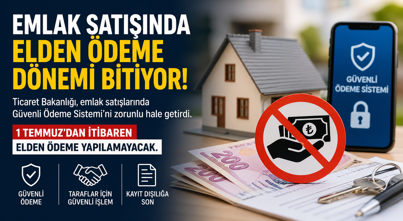 Emlak Satışında Elden Ödeme Dönemi Bitiyor: Güvenli Ödeme Sistemi Zorunlu Hale Geliyor